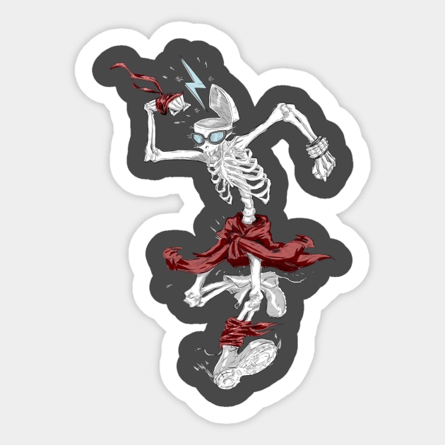 Punk Skeleton Sticker by BRed_BT